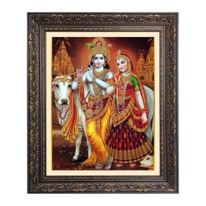 Sri Krishna and Sri radha Big Photo Frame - 20x24 Inches for Home & Office Decoration Sri Krishna and Sri radha Big Photo Frame - 20x24 Inches for Home & Office Decoration