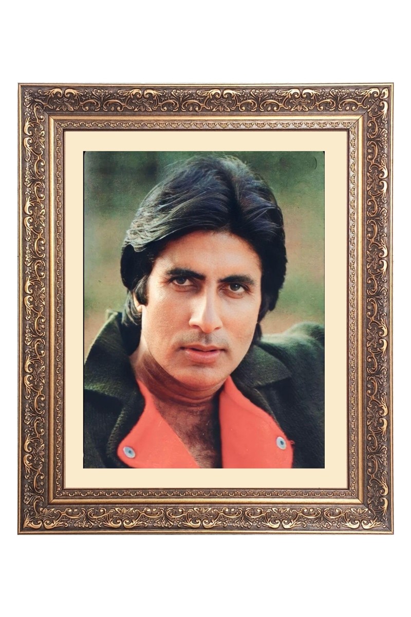 Sri Amitabh Bachchan Big Photo Frame - 24x28 Inches for Home & Office Decoration