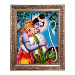 Sri Ram and Sri Hanumanji Big Photo Frame - 16x20 Inches for Home & Office Decoration Sri Ram and Sri Hanumanji Big Photo Frame - 16x20 Inches for Home & Office Decoration
