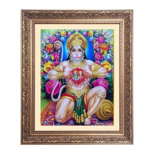 Sri hanuman Big Photo Frame - 16x20 Inches for Home & Office Decoration Sri hanuman Big Photo Frame - 16x20 Inches for Home & Office Decoration