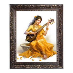Goddess Saraswati Happy Vasant Panchami Puja Big Photo Frame - 22x26 Inches for Home & Office Decoration Goddess Saraswati Happy Vasant Panchami Puja Big Photo Frame - 22x26 Inches for Home & Office Decoration