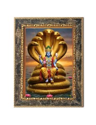 Lord vishnu Digital Print Photo 10.7x12.7 inches (I6097) - Vibrant Religious Wall Art for Home or Office Decor.