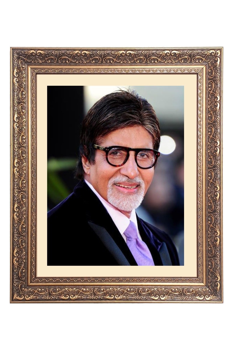 Sri Amitabh Bachchan Big Photo Frame - 16x20 Inches for Home & Office Decoration