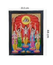 Hitech Sri Chaitanya Mahaprabhu 3D Laminated Religious Photo Frame - Perfect Décor for Walls, Tables, and Sacred Spaces. Ideal for Gifting, Puja, and Elevating Living Room Ambiance
