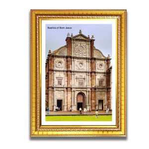 Basilica of Bom Jesus Church Photo Frame, Beautiful Elegant Framed Wall Art of Iconic Cathedral Basilica of Bom Jesus Church Photo Frame, Beautiful Elegant Framed Wall Art of Iconic Cathedral