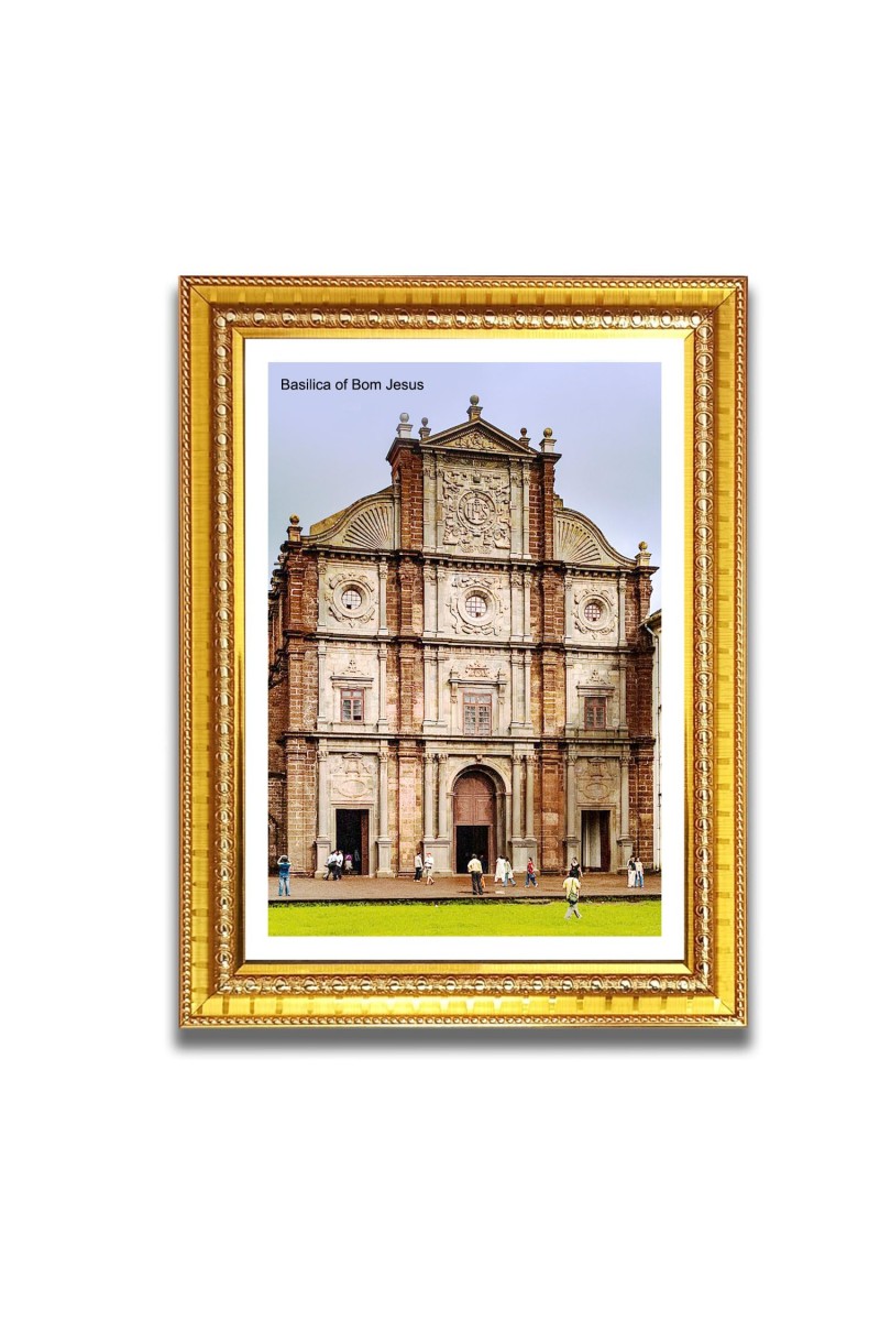 Basilica of Bom Jesus Church Photo Frame, Beautiful Elegant Framed Wall Art of Iconic Cathedral
