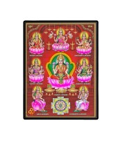 Ashtalakshmi Laminated Photo - 13x15 Inches, Divine Blessings for Home & Office and Temple Decoration Ashtalakshmi Laminated Photo - 13x15 Inches, Divine Blessings for Home & Office and Temple Decoration