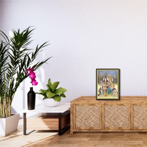 Shiva Family Laminated Photo - 5x7 Inches, Divine Blessings for Home & Office and Temple Decoration Shiva Family Laminated Photo - 5x7 Inches, Divine Blessings for Home & Office and Temple Decoration