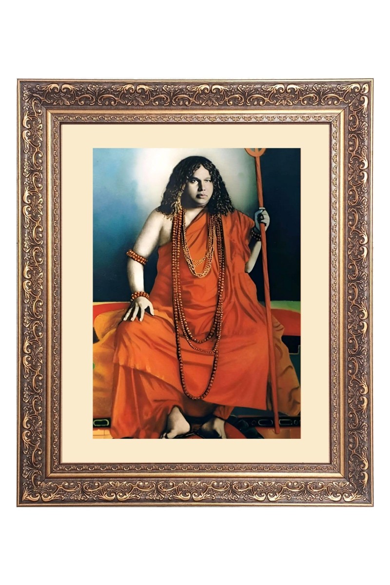 Sri Pranabananda JI Big Photo Frame - 18x22 Inches for Home & Office Decoration