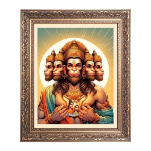 Panchmukhi Hanuman Big Photo Frame - 20x24 Inches for Home & Office Decoration