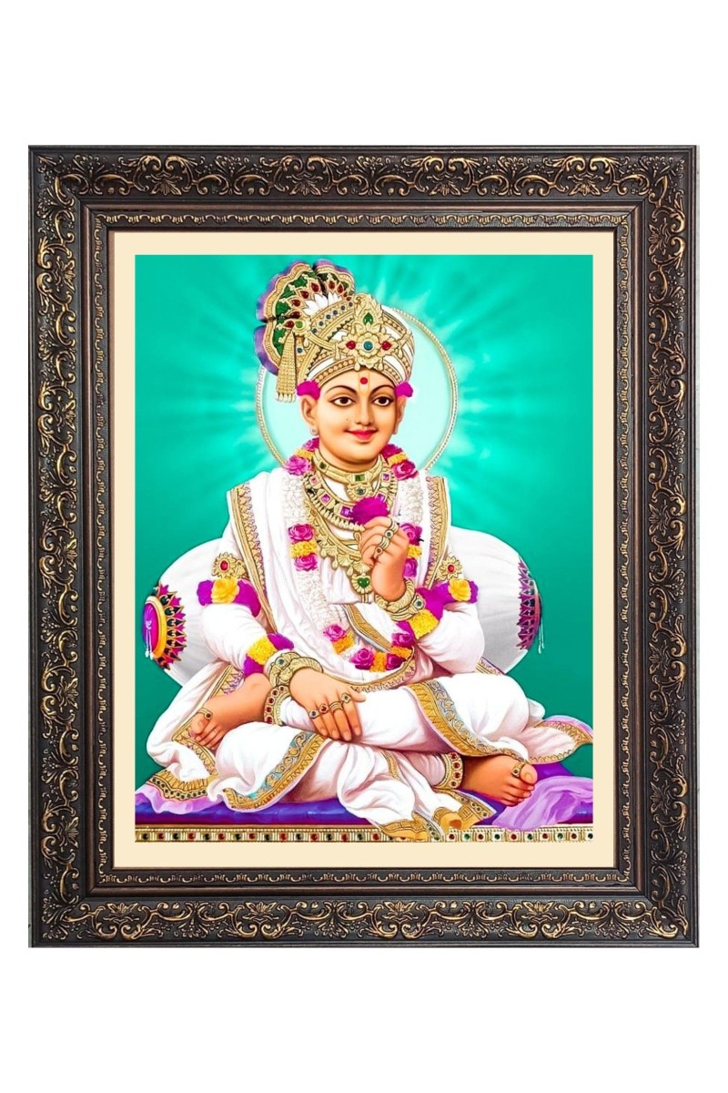 Shree Swaminarayan Big Photo Frame - 24x28 Inches for Home & Office Decoration