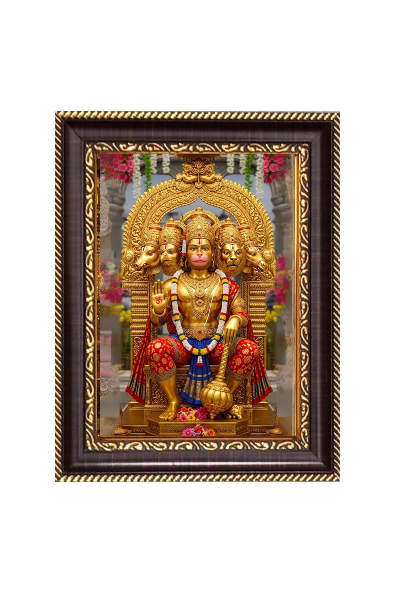 Jai Bajrang bali Digital Print Photo 12.7x14.7 inches (I6078) - Vibrant Religious Wall Art for Home or Office Decor.