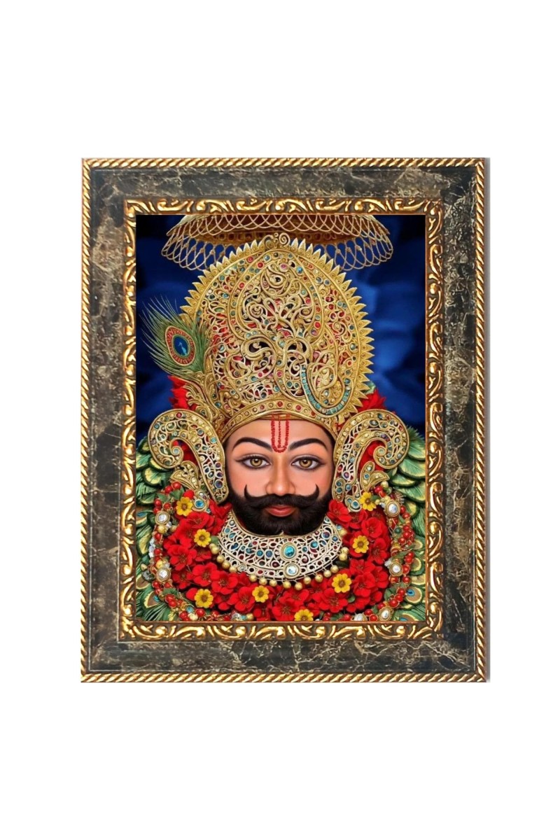 Shree Khatu Shyam Ji Digital Print Photo 6.7x8.7 inches - Vibrant Religious Wall Art for Home or Office Decor.