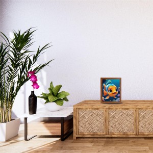 AI Funny Cute Fish Art Picture for Kids - 10x14 inches, Brown Color - Perfect Wall Decor for Children's Room AI Funny Cute Fish Art Picture for Kids - 10x14 inches, Brown Color - Perfect Wall Decor for Children's Room