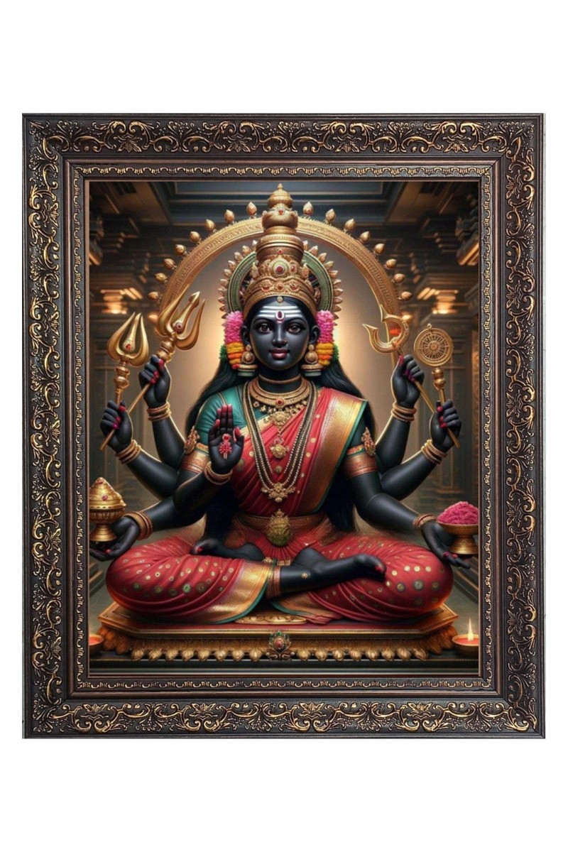 Maha Lakshmi (Laxmi) Big Photo Frame - 18x22 Inches for Home & Office Decoration