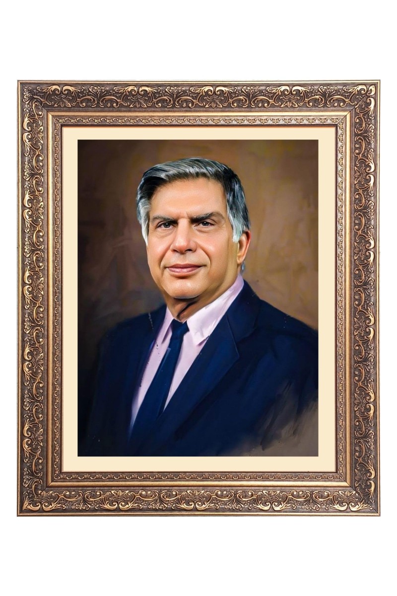 Sri Ratan Tata Big Photo Frame - 24x28 Inches for Home & Office Decoration