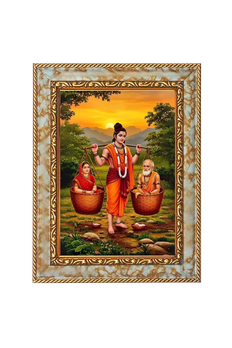 Shravan Kumar Digital Print Photo 12.7x14.7 inches (I6024) - Vibrant Religious Wall Art for Home or Office Decor.