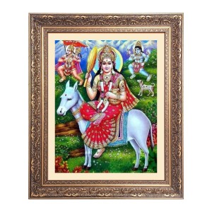 Maa Shitala Debi Big Photo Frame - 24x28 Inches for Home & Office Decoration Maa Shitala Debi Big Photo Frame - 24x28 Inches for Home & Office Decoration