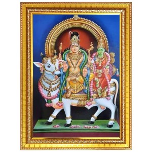 Pradosha Puja Photo Frame - 10x14 Inches, Brown Wooden Frame for Home, Office & Temple Decoration Pradosha Puja Photo Frame - 10x14 Inches, Brown Wooden Frame for Home, Office & Temple Decoration