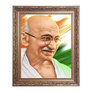 Mahatma Gandhi Big Photo Frame - 18x22 Inches for Home & Office Decoration