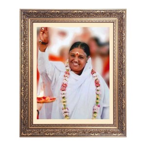 Mata Amritanandamayi Big Photo Frame - 24x28 Inches for Home & Office Decoration