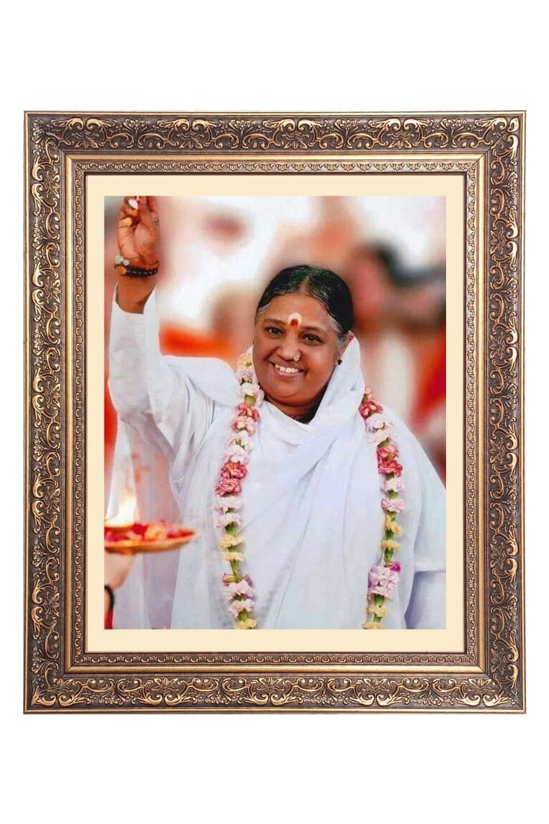 Mata Amritanandamayi Big Photo Frame - 24x28 Inches for Home & Office Decoration