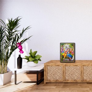 Sri Radha Lord Krishna Laminated Photo - 7x9 Inches, Divine Blessings for Home & Office and Temple Decoration Sri Radha Lord Krishna Laminated Photo - 7x9 Inches, Divine Blessings for Home & Office and Temple Decoration