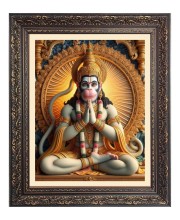 Sri hanuman Big Photo Frame - 16x20 Inches for Home & Office Decoration