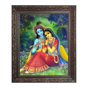 Sri Krishna and Sri Radha Big Photo Frame - 24x28 Inches for Home & Office Decoration Sri Krishna and Sri Radha Big Photo Frame - 24x28 Inches for Home & Office Decoration