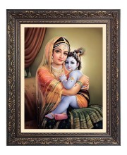 Baby Krishna with Maa Yoshoda Big Photo Frame - 16x20 Inches for Home & Office Decoration Baby Krishna with Maa Yoshoda Big Photo Frame - 16x20 Inches for Home & Office Decoration