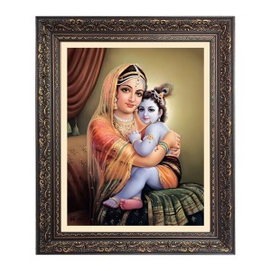 Baby Krishna with Maa Yoshoda Big Photo Frame - 16x20 Inches for Home & Office Decoration Baby Krishna with Maa Yoshoda Big Photo Frame - 16x20 Inches for Home & Office Decoration