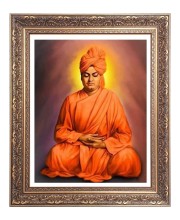 Swami Vibekananda Big Photo Frame - 16x20 Inches for Home & Office Decoration