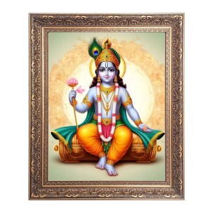 Sri Krishna Big Photo Frame - 16x20 Inches for Home & Office Decoration Sri Krishna Big Photo Frame - 16x20 Inches for Home & Office Decoration