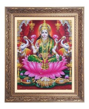 Mata Lakshmi (Laxmi) Big Photo Frame - 16x20 Inches for Home & Office Decoration