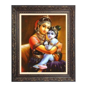 Baby Krishna with Maa yoshda Big Photo Frame - 16x20 Inches for Home & Office Decoration Baby Krishna with Maa yoshda Big Photo Frame - 16x20 Inches for Home & Office Decoration
