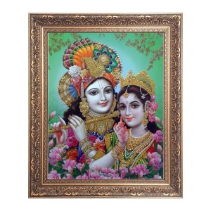 Sri Krishna & Sri Radha Big Photo Frame - 20x24 Inches for Home & Office Decoration Sri Krishna & Sri Radha Big Photo Frame - 20x24 Inches for Home & Office Decoration