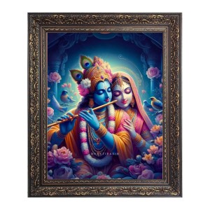 Sri Radha with Sri Krishna Big Photo Frame - 18x22 Inches for Home & Office Decoration Sri Radha with Sri Krishna Big Photo Frame - 18x22 Inches for Home & Office Decoration