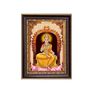 Sri Maa Annapurna Devi Digital Print Photo 6.7x8.7 inches - Vibrant Religious Wall Art for Home, Office and Temple Decor.