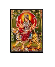 Maa Durga Laminated Photo (9x11 Inches) Divine Blessings for Home & Office and Temple Decoration