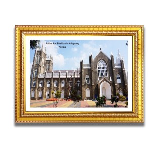 Arthunkal Basilica Church Photo Frame, Beautiful Elegant Framed Wall Art of Iconic Cathedral Arthunkal Basilica Church Photo Frame, Beautiful Elegant Framed Wall Art of Iconic Cathedral