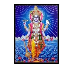 Vishnu Laminated Photo - 5x7 Inches, Divine Blessings for Home & Office and Temple Decoration Vishnu Laminated Photo - 5x7 Inches, Divine Blessings for Home & Office and Temple Decoration
