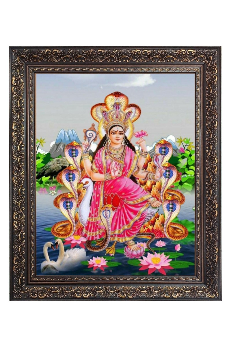 Maa Manasha Big Photo Frame - 18x22 Inches for Home & Office Decoration