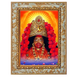 Maa Kali Digital Print Photo 6.7x8.7 inches - Vibrant Religious Wall Art for Home or Office Decor.