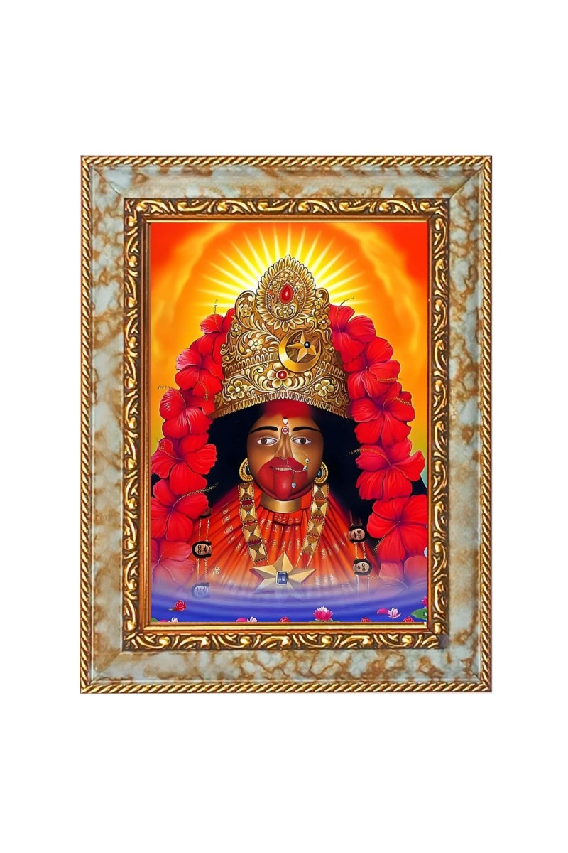 Maa Kali Digital Print Photo 6.7x8.7 inches - Vibrant Religious Wall Art for Home or Office Decor.