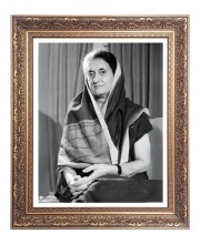 Srimati Indira Gandhi Big Photo Frame - 16x20 Inches for Home & Office Decoration