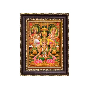 Sri Laxmi Mata, Saraswati Mata & Sri Ganeshji Digital Print Photo 6.7x8.7 inches - Vibrant Religious Wall Art for Home, Office and Temple Decor. Sri Laxmi Mata, Saraswati Mata & Sri Ganeshji Digital Print Photo 6.7x8.7 inches - Vibrant Religious Wall Art for Home, Office and Temple Decor.