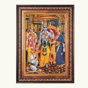 Sri Ram Sita Lakshman And Hanuman Color Photo 10x14 Inch - Vibrant Religious Wall Art for Home or Office Decor. Sri Ram Sita Lakshman And Hanuman Color Photo 10x14 Inch - Vibrant Religious Wall Art for Home or Office Decor.