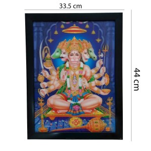 Hitech Panchmukhi Hanuman, Bajrangbali 3D Laminated Photo Frame - Perfect Décor for Walls, Tables, and Sacred Spaces. Great for Gifts, Puja, and Elevating Living Room Ambiance Hitech Panchmukhi Hanuman, Bajrangbali 3D Laminated Photo Frame - Perfect Décor for Walls, Tables, and Sacred Spaces. Great for Gifts, Puja, and Elevating Living Room Ambiance