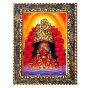 Maa Kali Digital Print Photo 6.7x8.7 inches - Vibrant Religious Wall Art for Home or Office Decor.