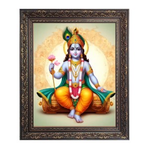 Sri Krishna Big Photo Frame - 16x20 Inches for Home & Office Decoration Sri Krishna Big Photo Frame - 16x20 Inches for Home & Office Decoration